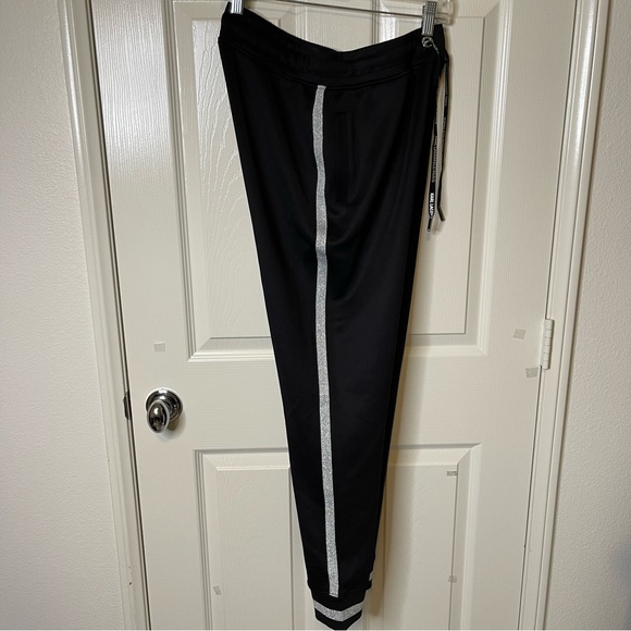 Karl Lagerfeld Womens Fitness Workout Jogger Pants Black S - Picture 7 of 16